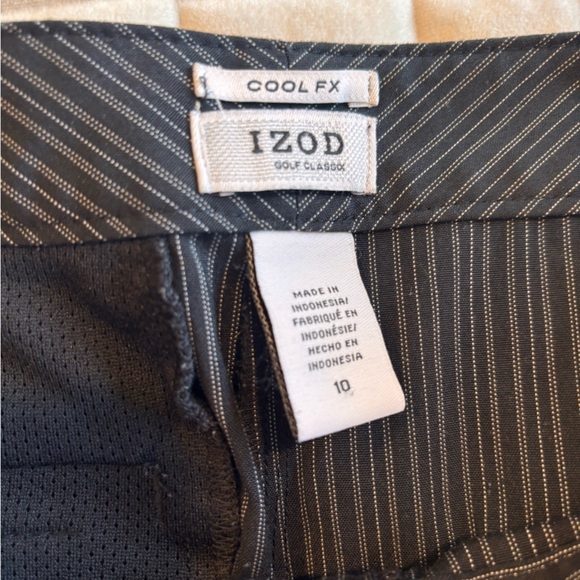 Izod Black Cropped Pants Tailored Ankle - Picture 5 of 8